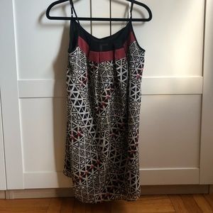 BCBGeneration Dress Maroon Ivory Black Medium